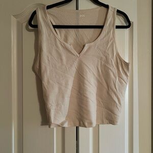 DSG Women's Cream Ribbed Tank Top